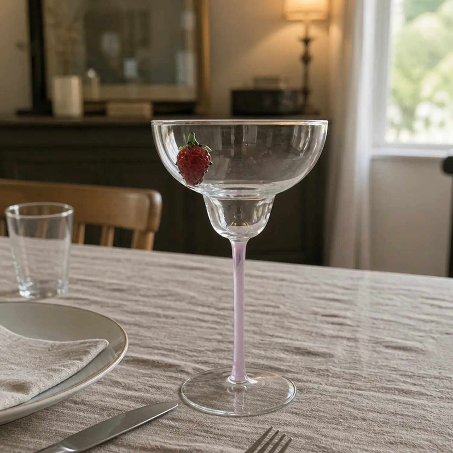 ZowieWare Glass Strawberry Knot Juice Cup