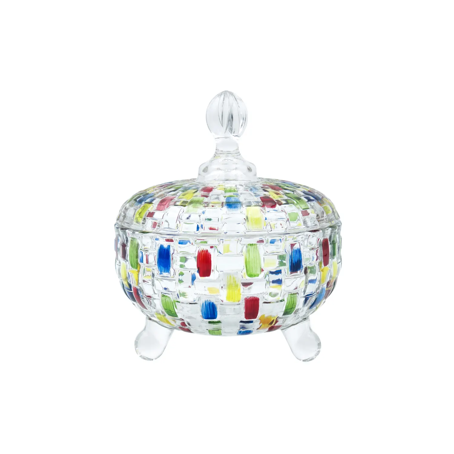 ZowieWare Hand-painted Colored Liuli Candy Bowl L-1