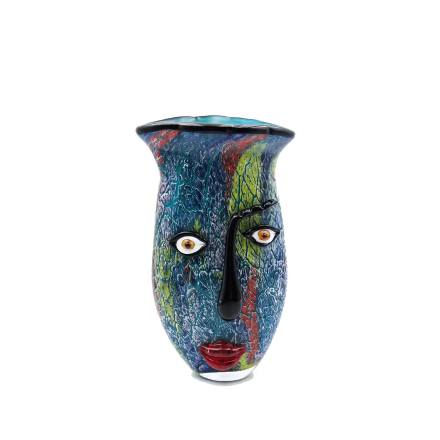 ZowieWare Handmade Liuli Red Lips Green Person Ornament-1