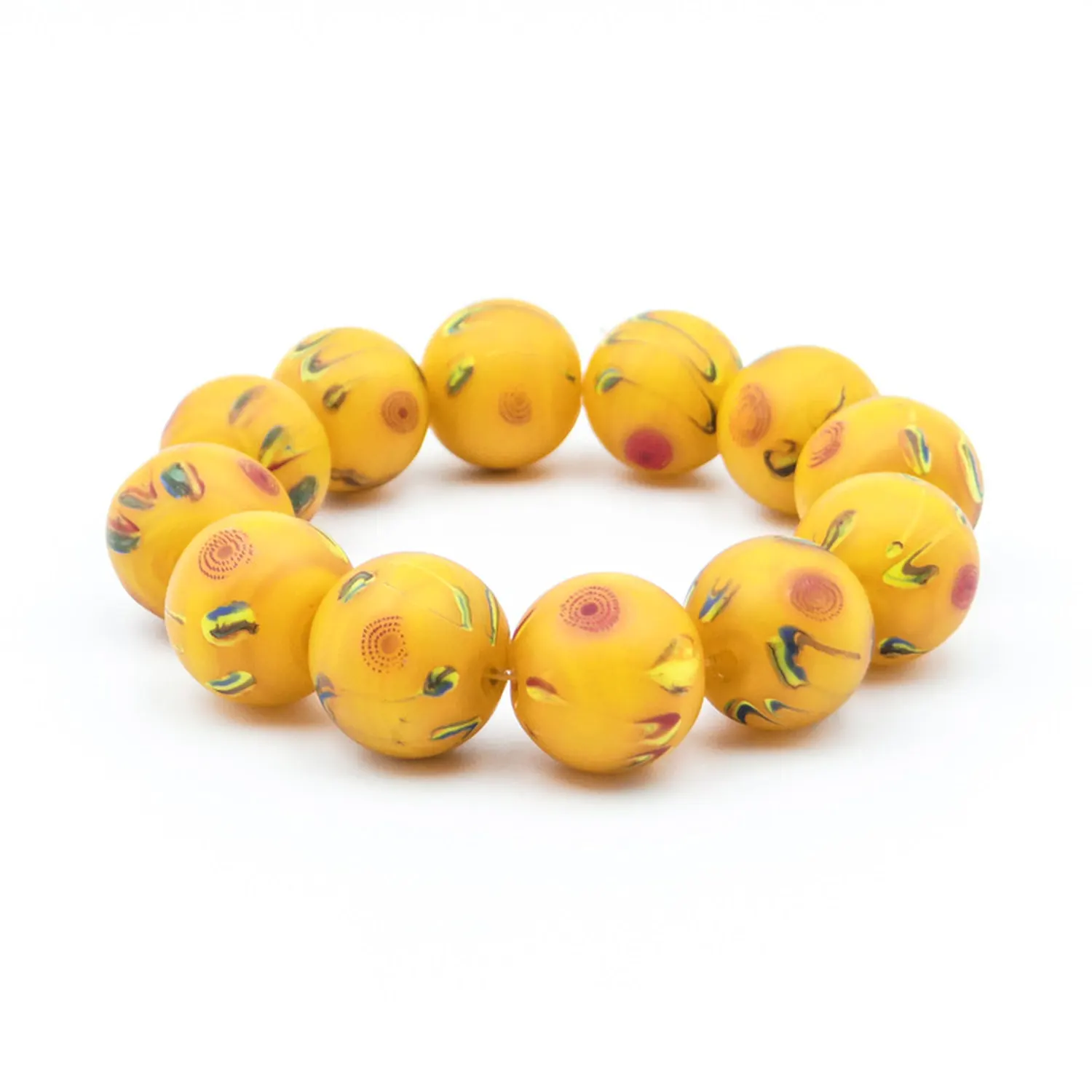 ZowieWareTraditional Liuli Imperial Yellow Phoenix Bracelet-1